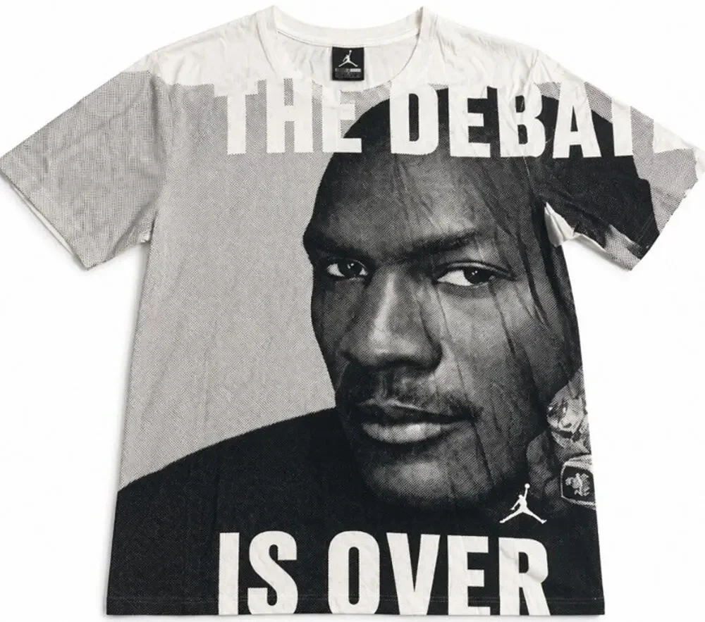 Jordan Michael “The Debate Is Over” Graphic T-Shirt Men’s Medium Black White